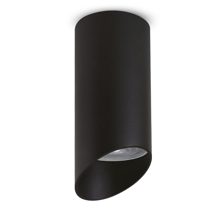 Maclean Aufbauspot / Aufbaustrahler rund, Aluminium, GU10, 55x130mm, schwarz, MCE360 B