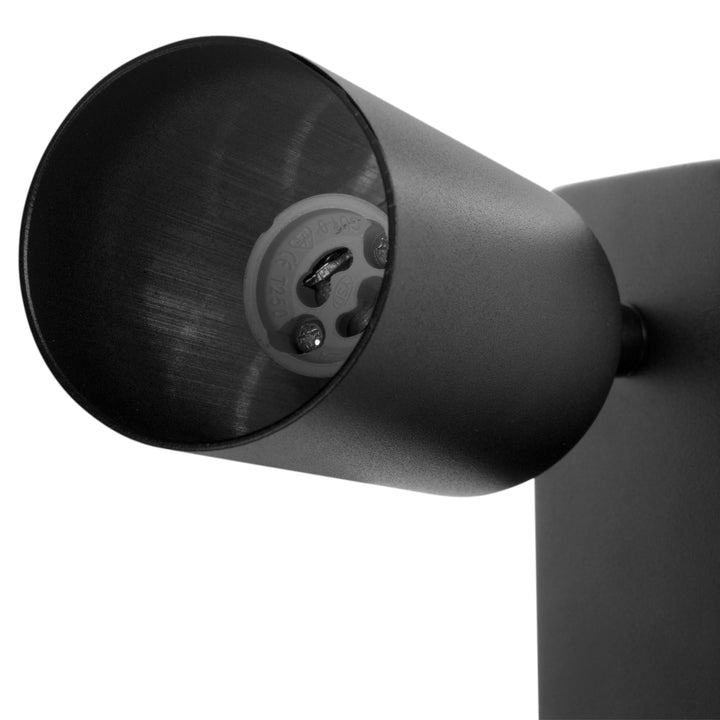Maclean Wandlampe / Wandleuchte, Spot, rund, GU10, mit Schalter, 55x100mm, Farbe schwarz, MCE369 B
