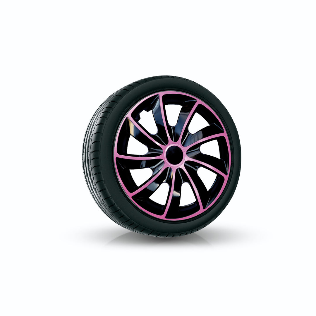 Universal Radkappe 14" NRM Quad Bicolor schwarz/rosa 1 Stück