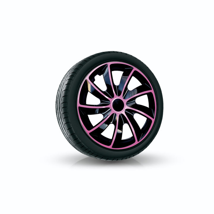 Universal Radkappe 14" NRM Quad Bicolor schwarz/rosa 1 Stück