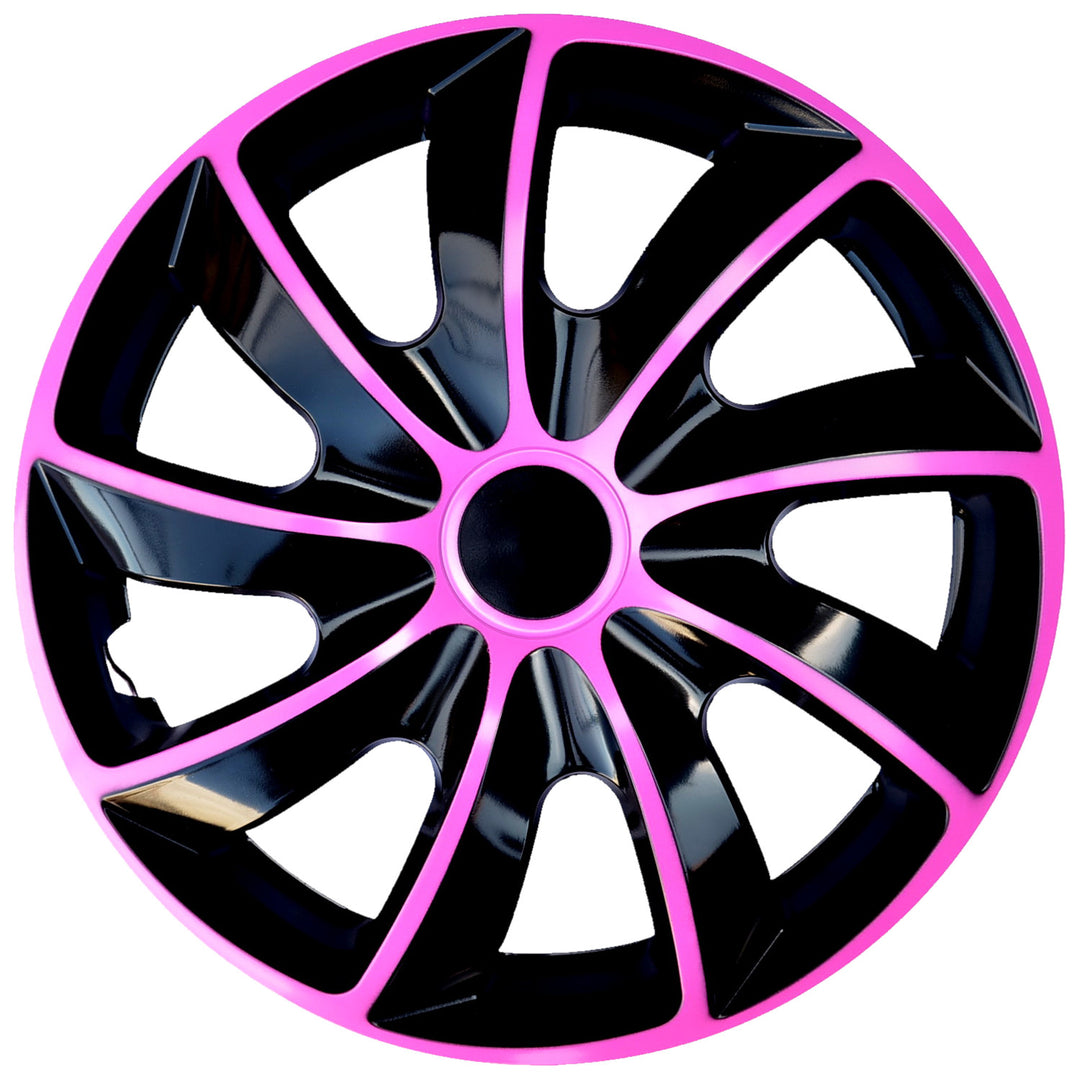 Universal Radkappe 14" NRM Quad Bicolor schwarz/rosa 1 Stück