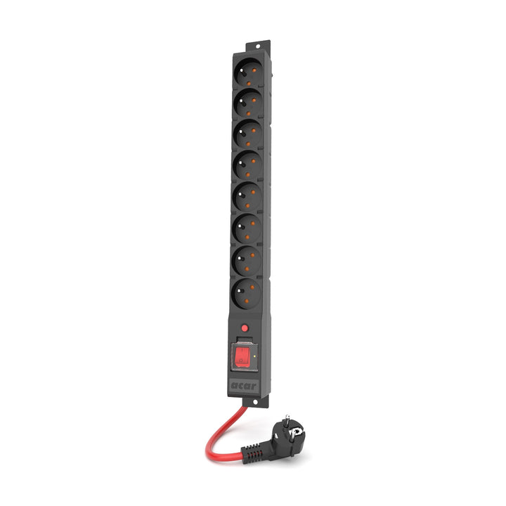 Acar Überspannungsschutzleiste, 16A, 3680W, 3m, schwarz, R8 POWER
