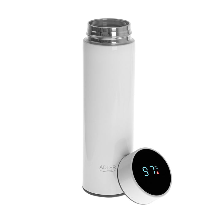 Adler Thermoskanne, LED-Touchdisplay, Fassungsvermögen 473 ml, Farbe Weiß, AD 4506