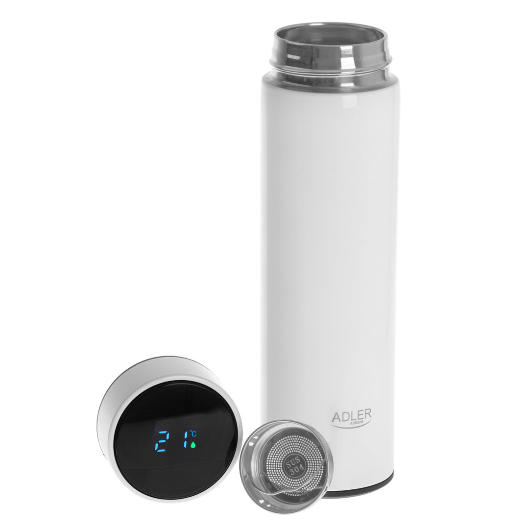 Adler Thermoskanne, LED-Touchdisplay, Fassungsvermögen 473 ml, Farbe Weiß, AD 4506