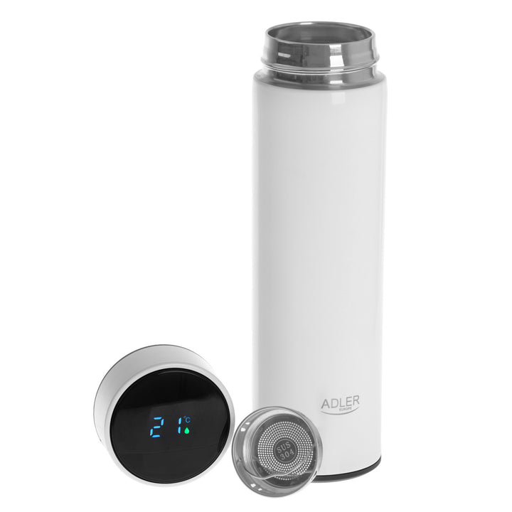 Adler Thermoskanne, LED-Touchdisplay, Fassungsvermögen 473 ml, Farbe Weiß, AD 4506