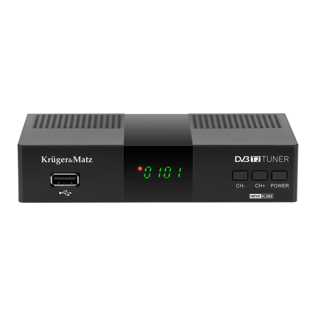 DVB-T2-Tuner und -Decoder KM0550D H.265 HEVC EPG PVR Timeshift Kruger&Matz