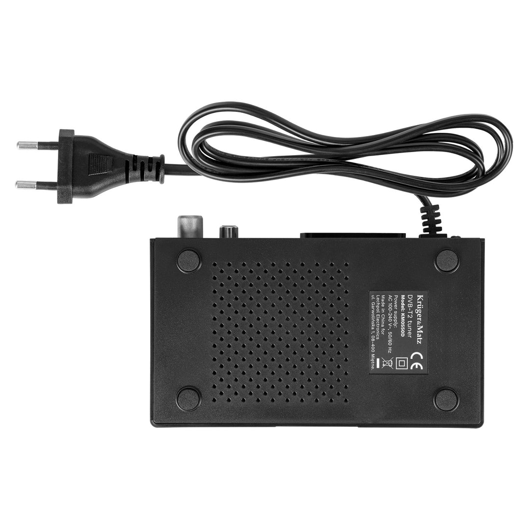 DVB-T2-Tuner und -Decoder KM0550D H.265 HEVC EPG PVR Timeshift Kruger&Matz