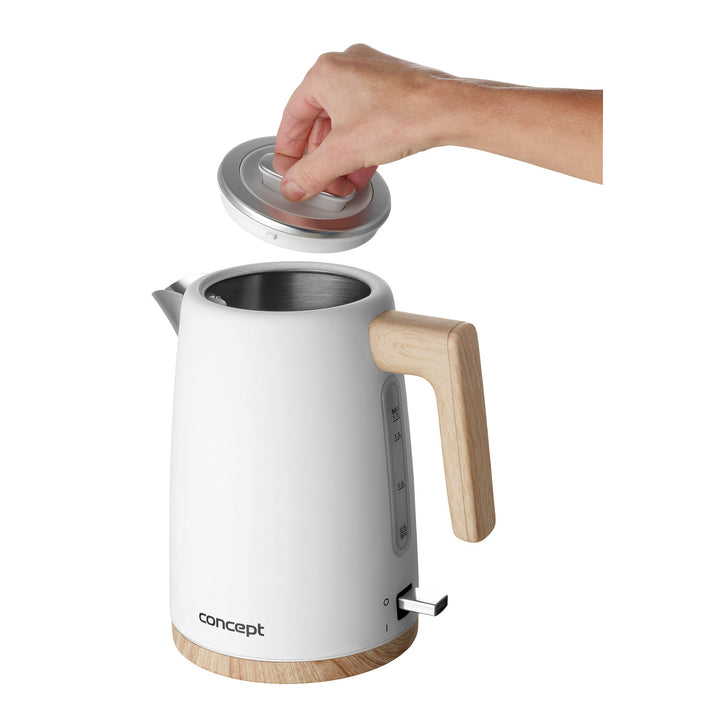 Concept elektrischer Wasserkocher, 2200W, 1,7l, weiß, RK3315