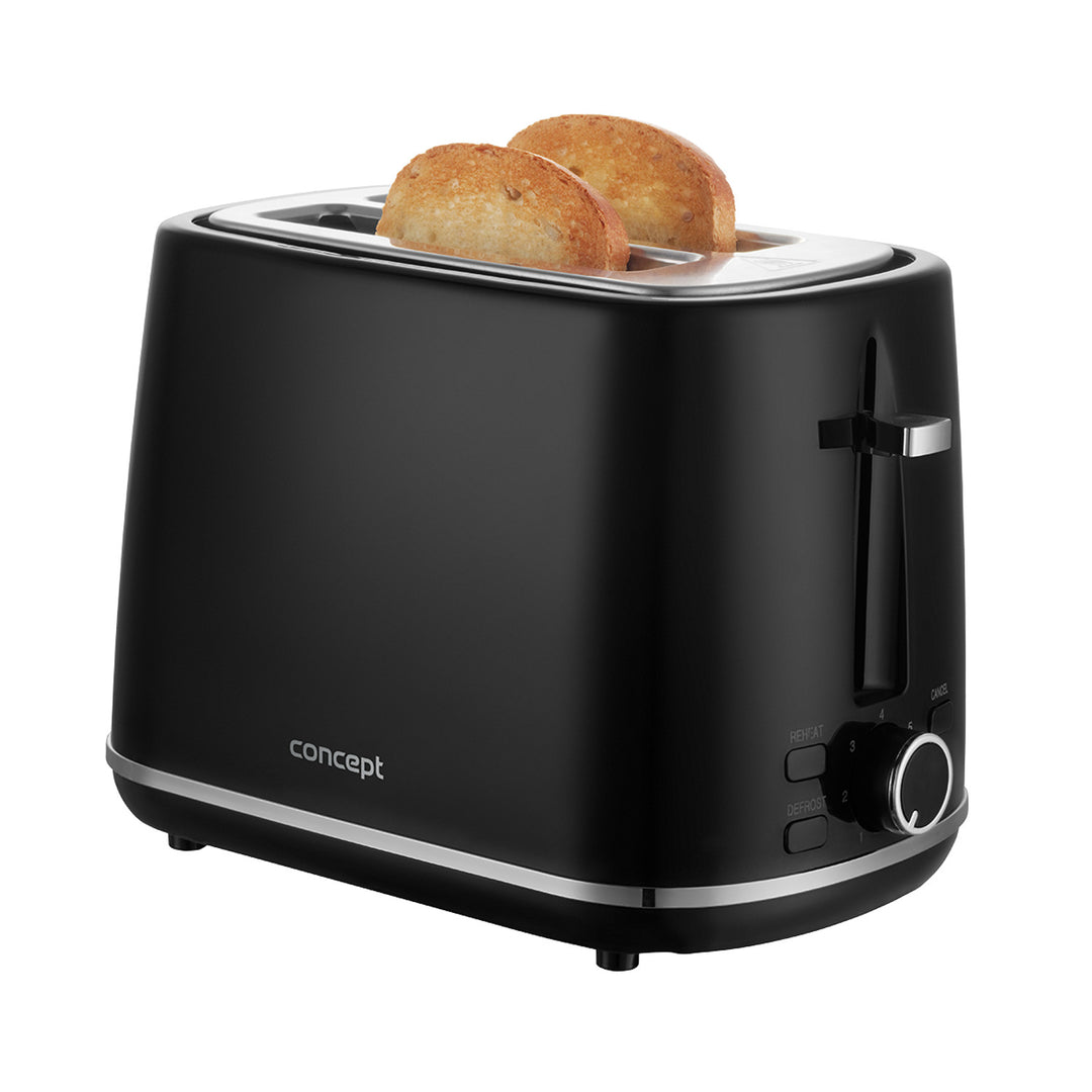 Concept Elektrischer Toaster, 930W, 7 Bräunungsgrade, schwarz, TE2075