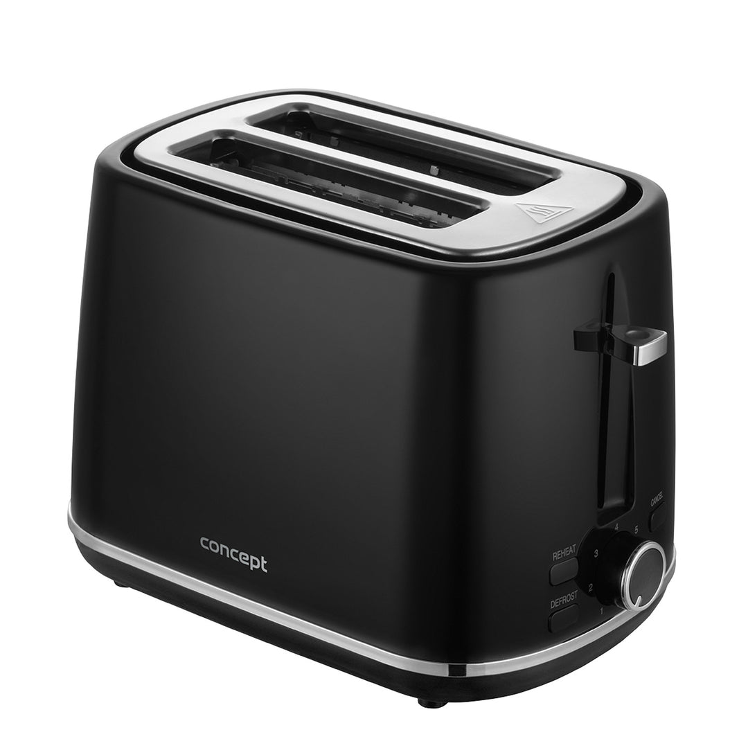 Concept Elektrischer Toaster, 930W, 7 Bräunungsgrade, schwarz, TE2075