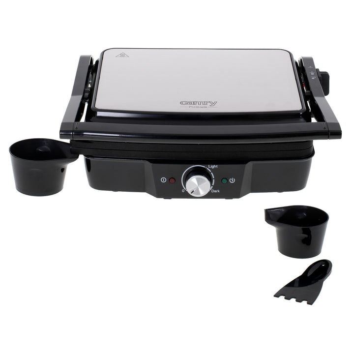 Elektrogrill Camry, große Fläche 28 x 23 cm, Temperaturregelung, maximale Leistung 2500 W, CR 3053