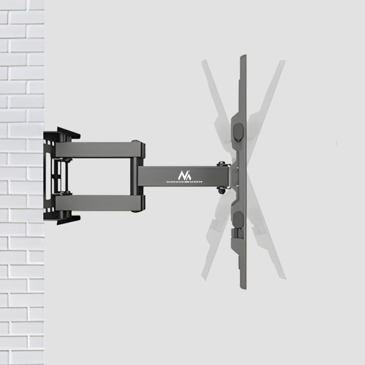 Maclean TV-Halterung, max VESA 600x400, 32-85", 60kg, horizontale und vertikale Winkelverstellung, Wandabstand 65-390mm, schwarz, MC-789