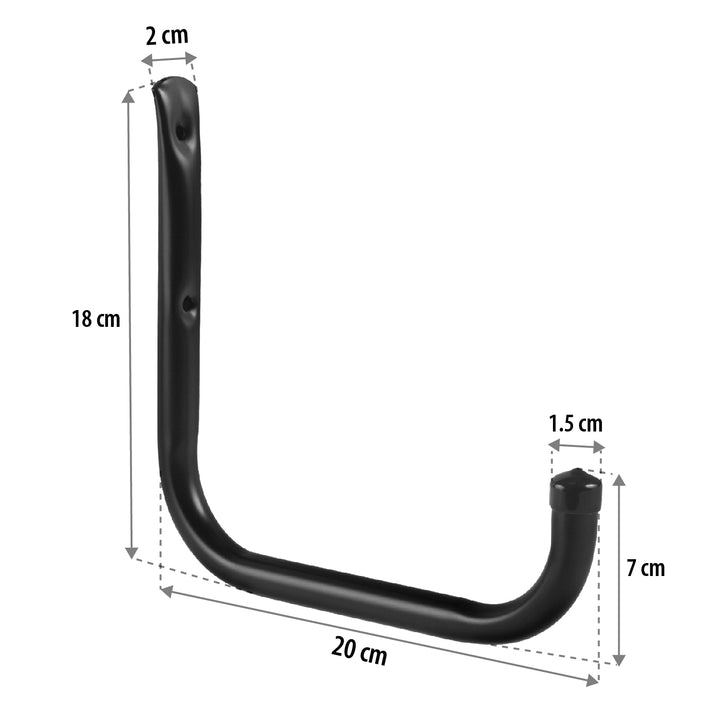 2er Set Maclean Wandhalter, für Reifen, Räder, Leiter, Fahrrad, Stahl, max. Belastung 22kg/Bügel, MC-487