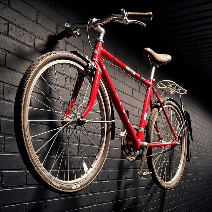 2er Set Maclean Wandhalter, für Reifen, Räder, Leiter, Fahrrad, Stahl, max. Belastung 22kg/Bügel, MC-489