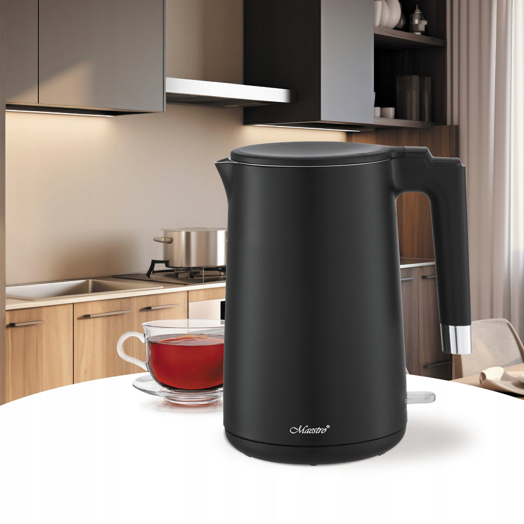 Maestro elektrischer Wasserkocher, 1800W, 1,7l, schwarz, MR-026