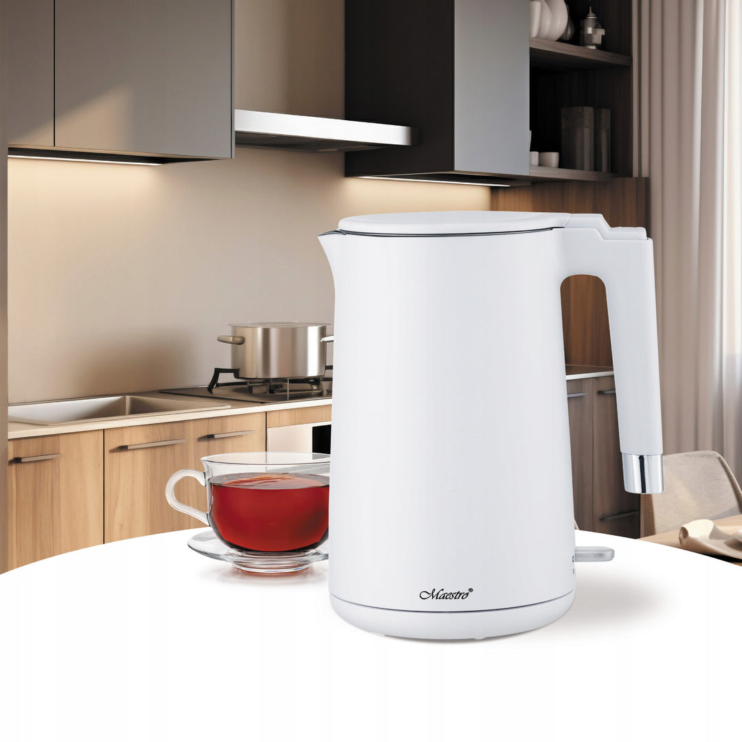 Maestro elektrischer Wasserkocher, 1800W, 1,7l, weiß, MR-026