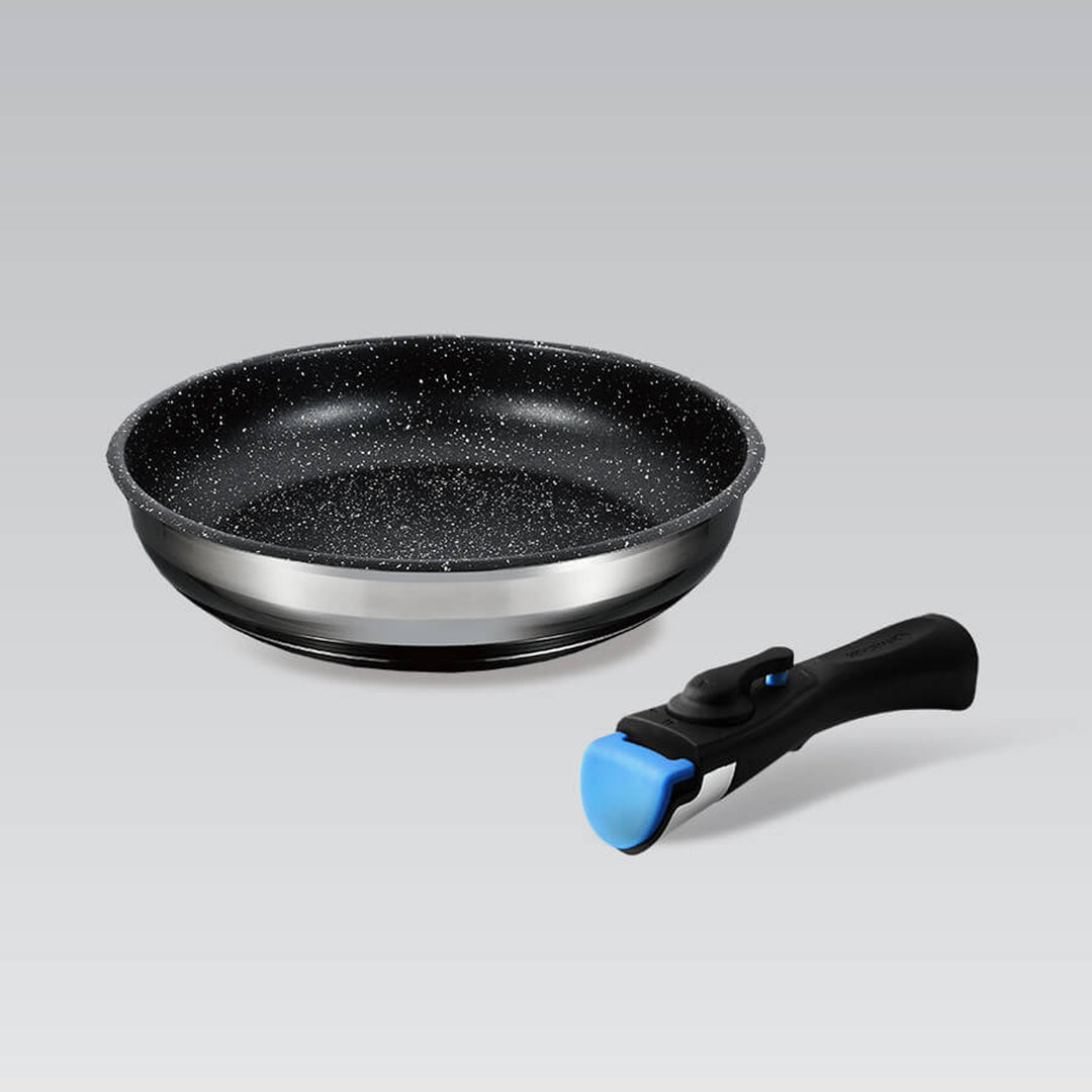 Maestro-Set, 2 Pfannen, Stielkasserolle, abnehmbarer Griff, MR-3529-4