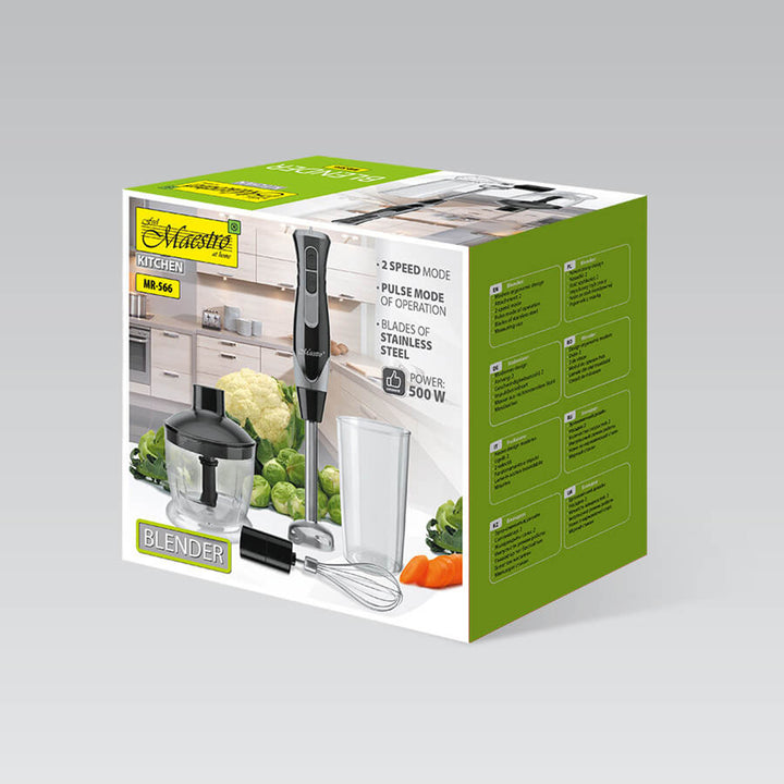 Maestro Stabmixer, 500W, Turbo-Funktion, 900ml Behälter, MR-566