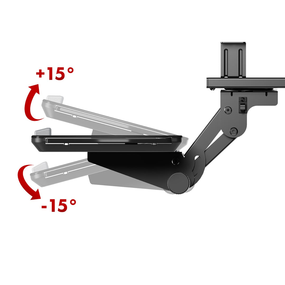 Maclean Untertisch-Tastaturablage, verstellbar, max. 5kg, schwarz, MC-156 B