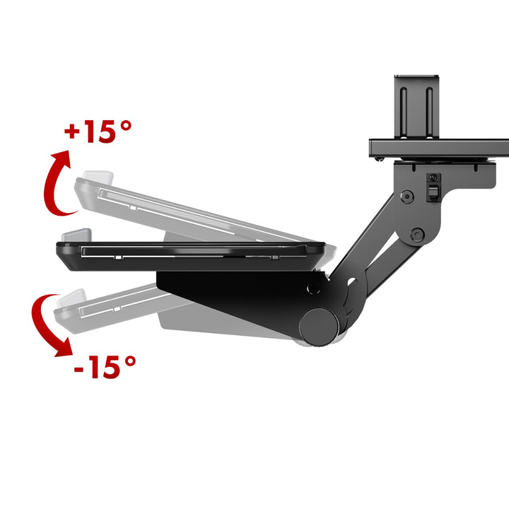 Maclean Untertisch-Tastaturablage, verstellbar, max. 5kg, schwarz, MC-156 B