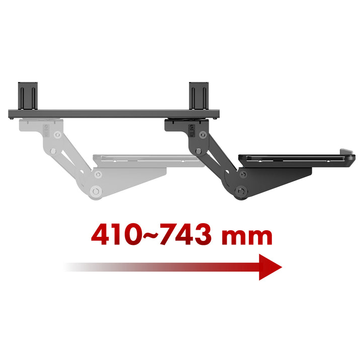 Maclean Untertisch-Tastaturablage, verstellbar, max. 5kg, schwarz, MC-156 B