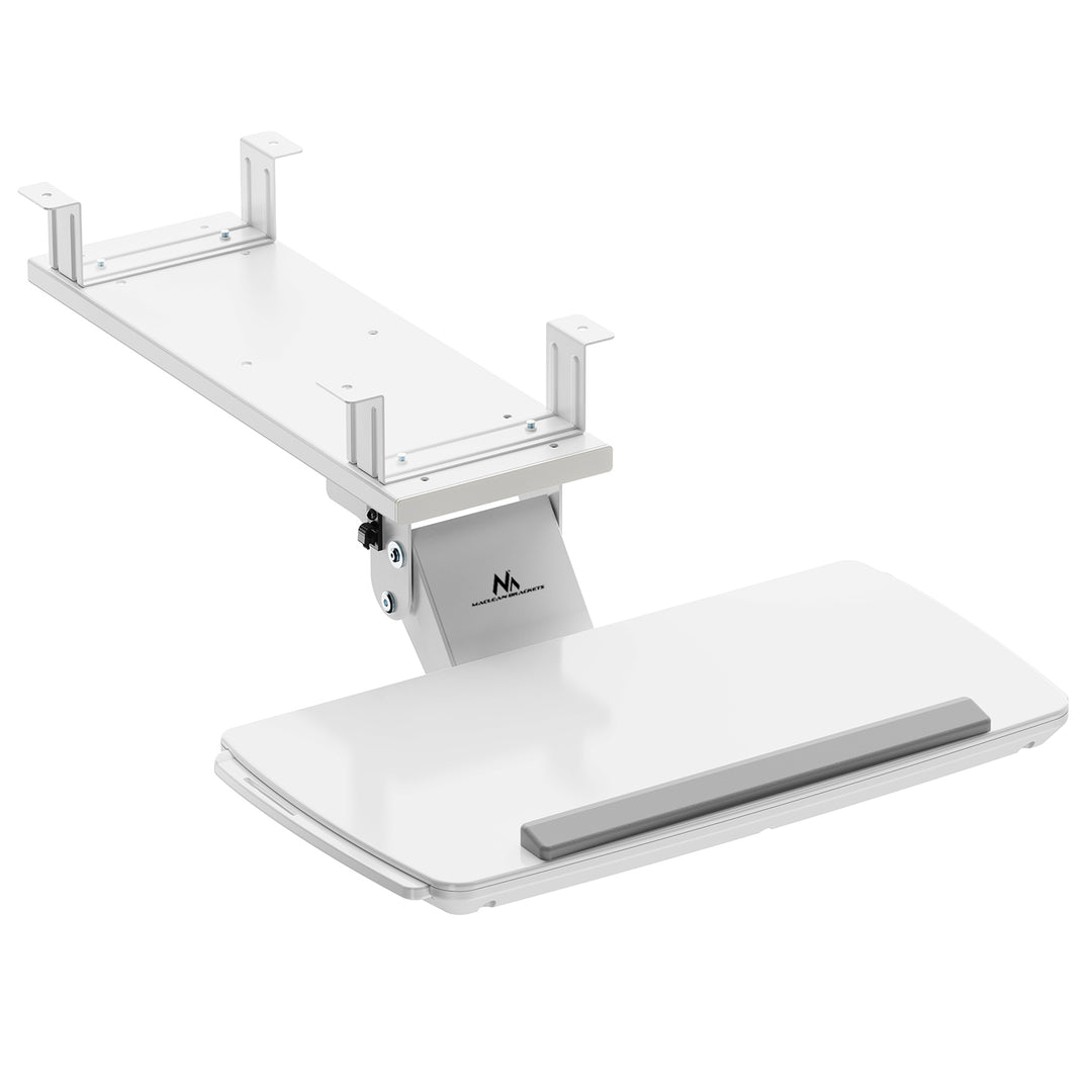Maclean Untertisch-Tastaturablage verstellbar, max. 5kg, weiß, MC-156 W