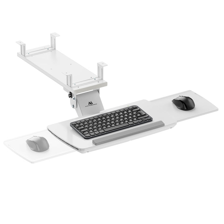 Maclean Untertisch-Tastaturablage verstellbar, max. 5kg, weiß, MC-156 W