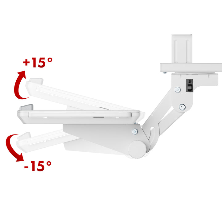Maclean Untertisch-Tastaturablage verstellbar, max. 5kg, weiß, MC-156 W