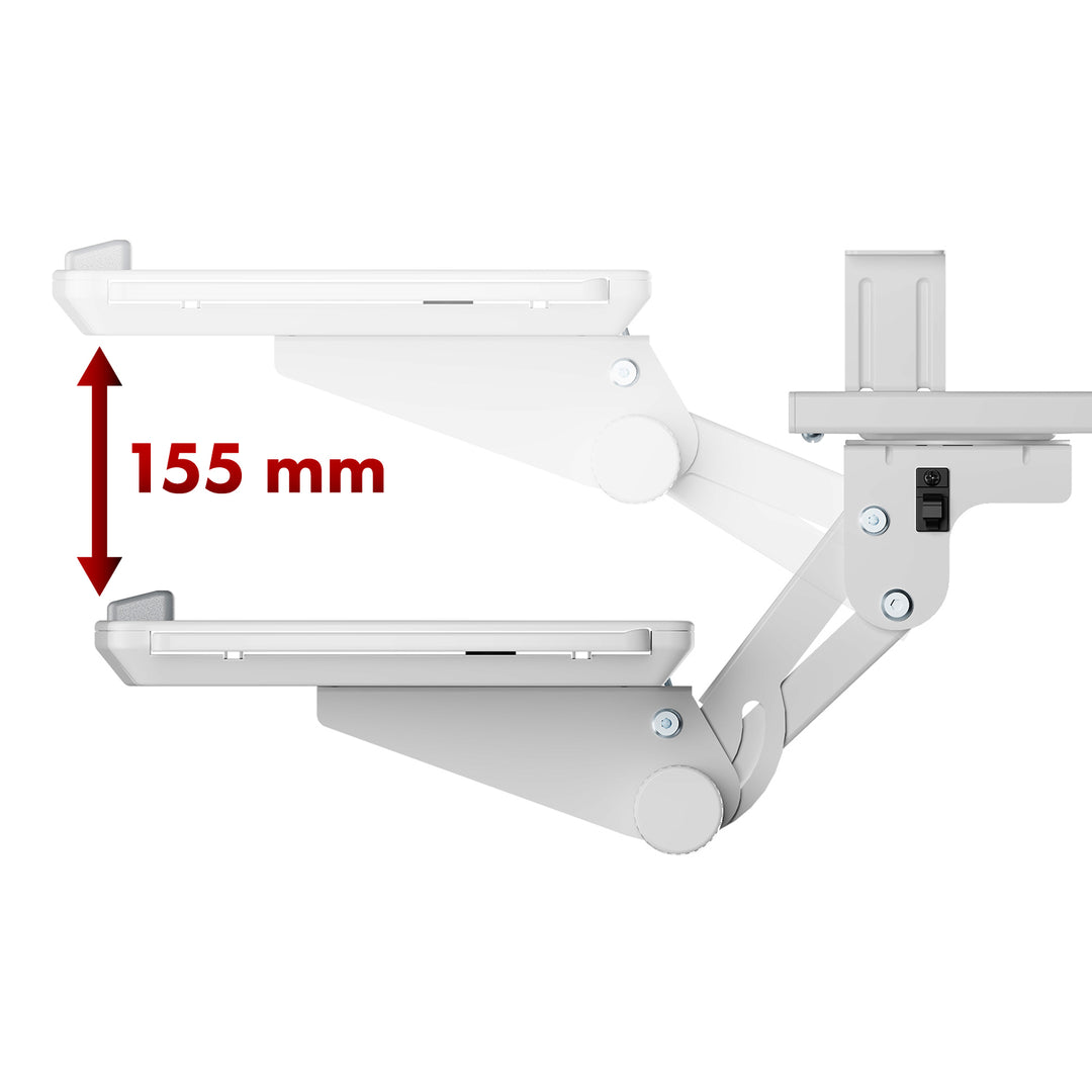 Maclean Untertisch-Tastaturablage verstellbar, max. 5kg, weiß, MC-156 W
