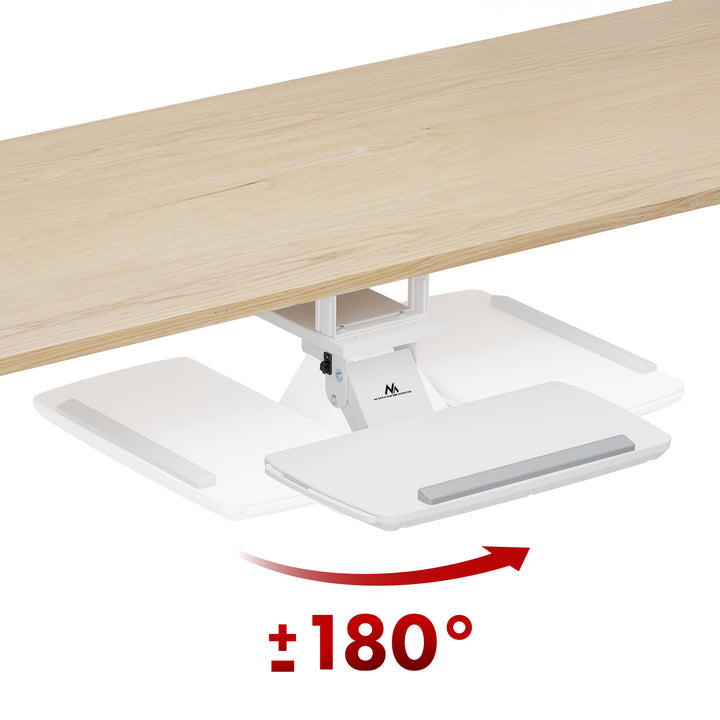 Maclean Untertisch-Tastaturablage verstellbar, max. 5kg, weiß, MC-156 W