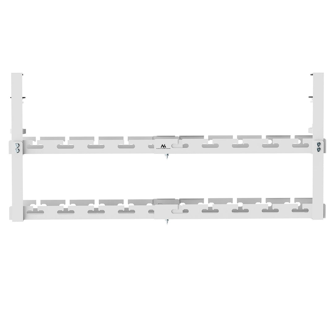 Maclean Untertisch-Kabelorganisation, max. 5kg Belastung, max. 728mm, 2 Ebenen, weiß, MC-102 W