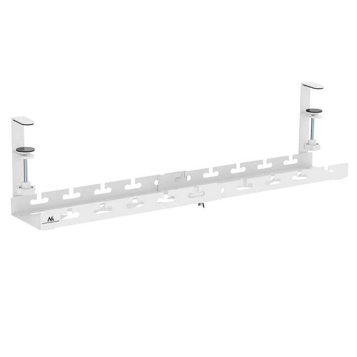 Maclean Untertisch-Kabelorganisation, max. 5kg Belastung, max. 728mm, weiß, MC-103 W