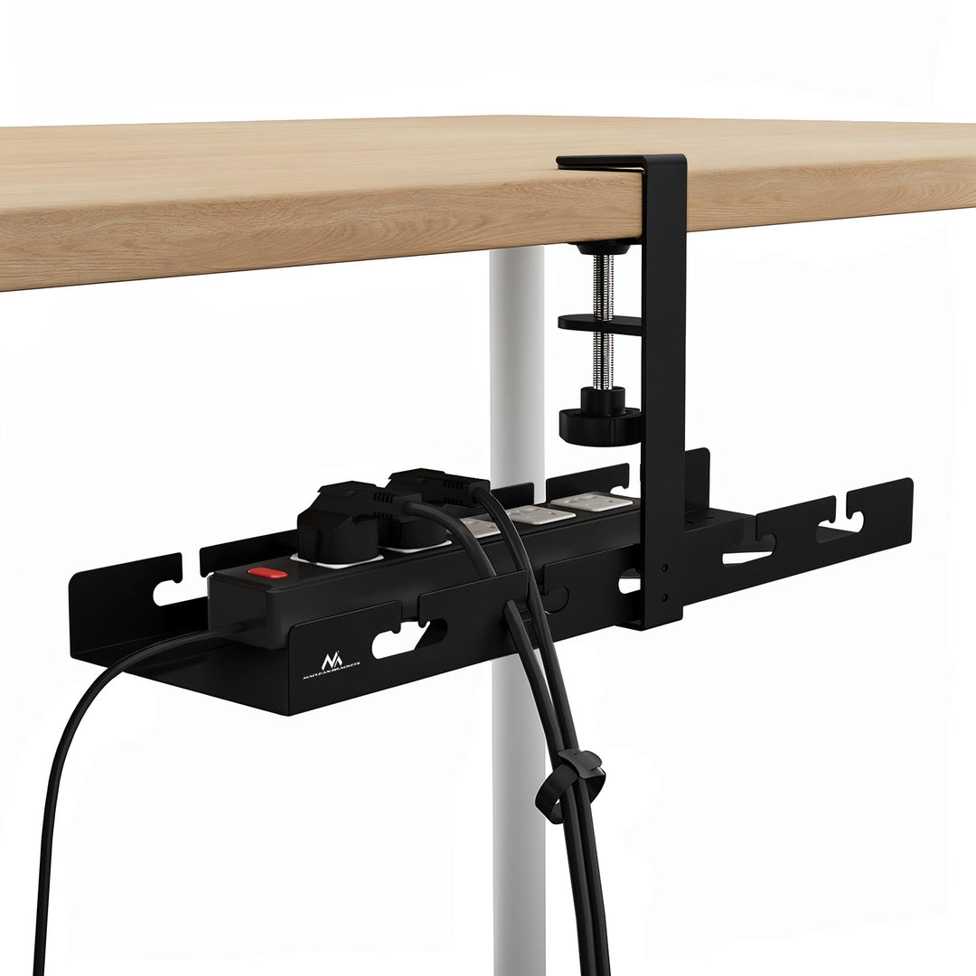 Maclean Untertisch-Kabelorganisation, max. Belastung 5kg, schwarz, MC-105 B