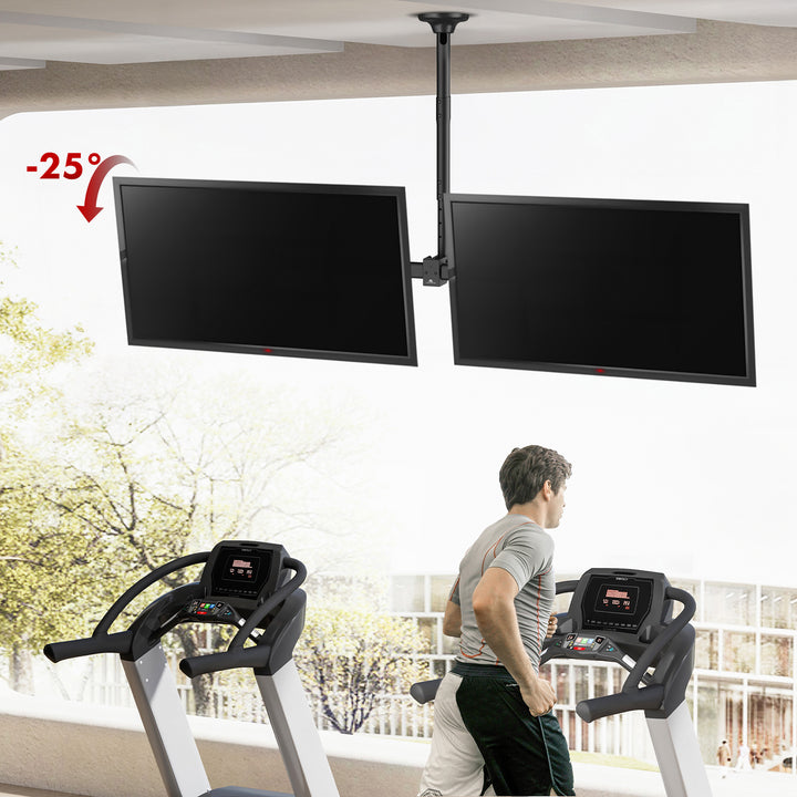 Maclean Deckenhalterung für zwei TV-Geräte, max. Belastung 2x40kg, 34-60", max VESA 600x400, MC-111 B
