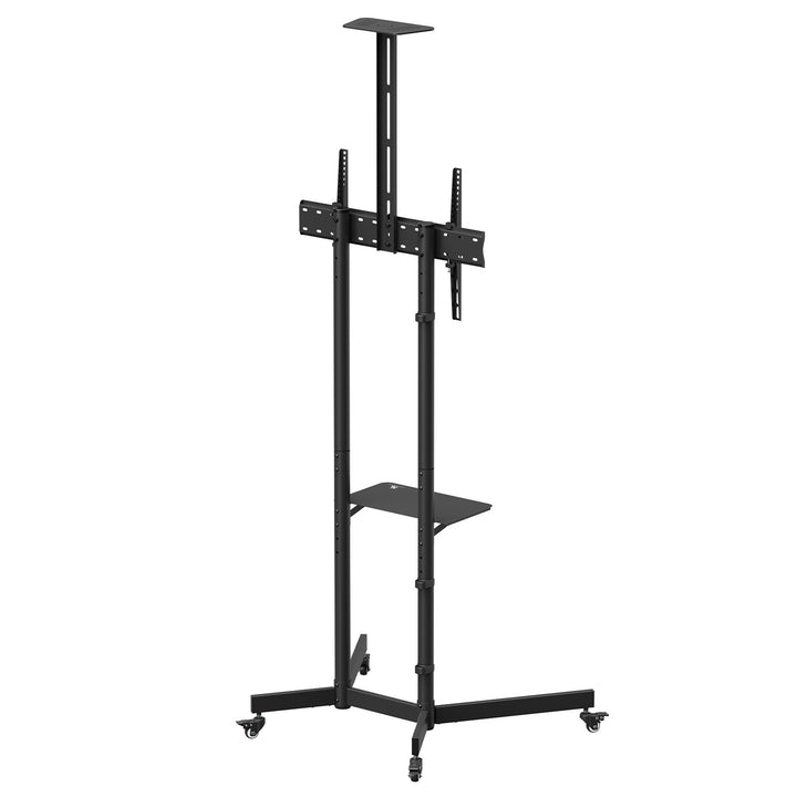 Maclean TV-Ständer, Kameraablage, auf Rädern, 37-70", max. Belastung 45kg/5kg Ablage, max. VESA 600x400, MC-113 B