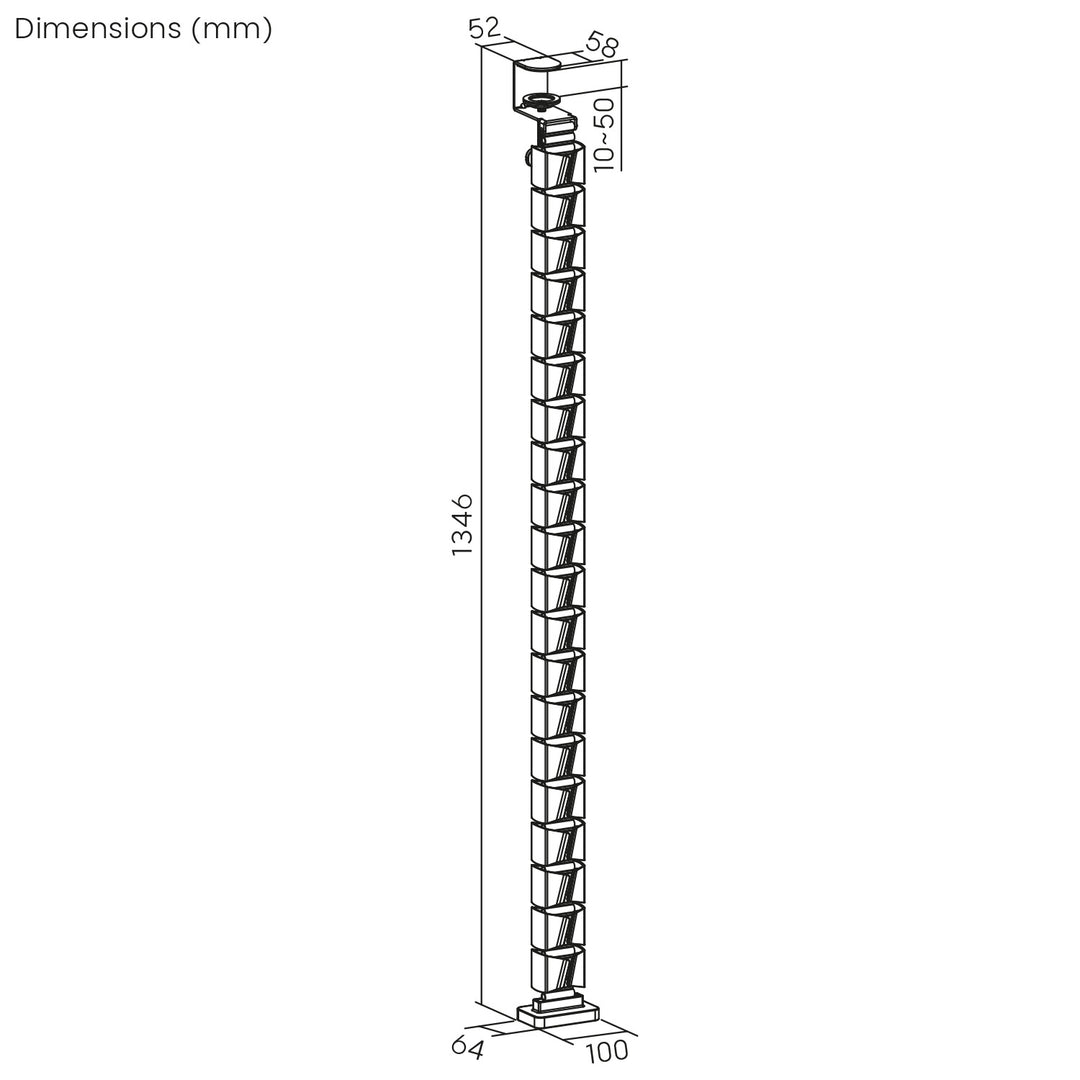 Nano RS Kabelkanal Organizer 1345mm, schwarz und rot, RS125
