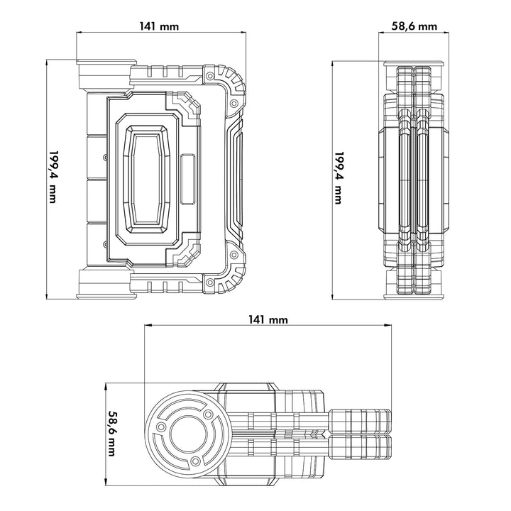 Maclean LED COB Arbeitsscheinwerfer, 300 lm, 3 Leuchtmodi, Stromversorgung 4xAA, Farbtemp.6500K, MCE439 2pcs
