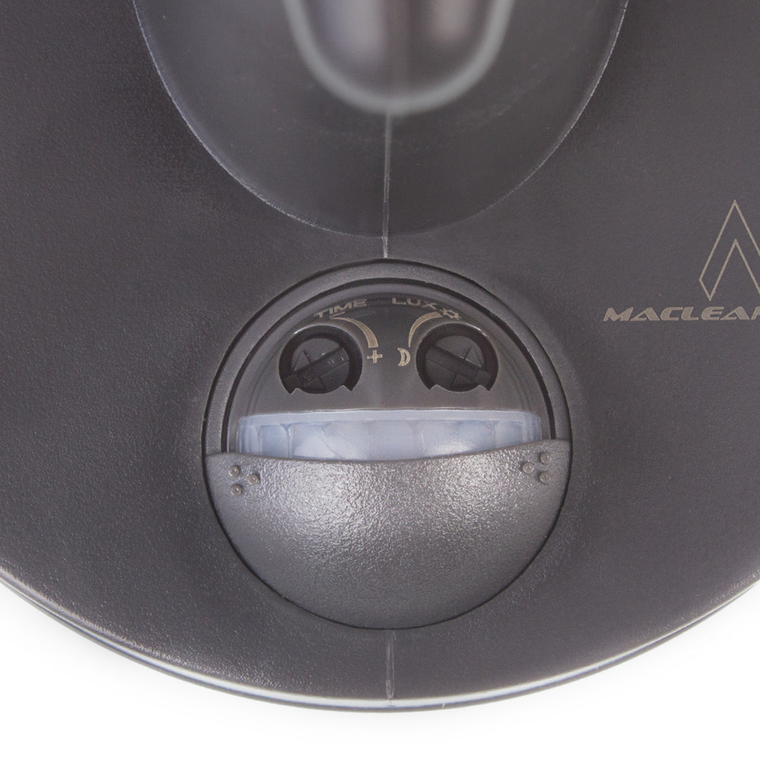 Wandleuchte 1xE27 mit Sensor Maclean, Infrarotsensor, max. Belastung 60W, IP65, Farbe grau, MCE518 GR + LED-Glühbirne E27, 11W 230V Maclean Energy MCE280 WW warmweiß 3000K 1500lm Retro-Edison dekorativ A6