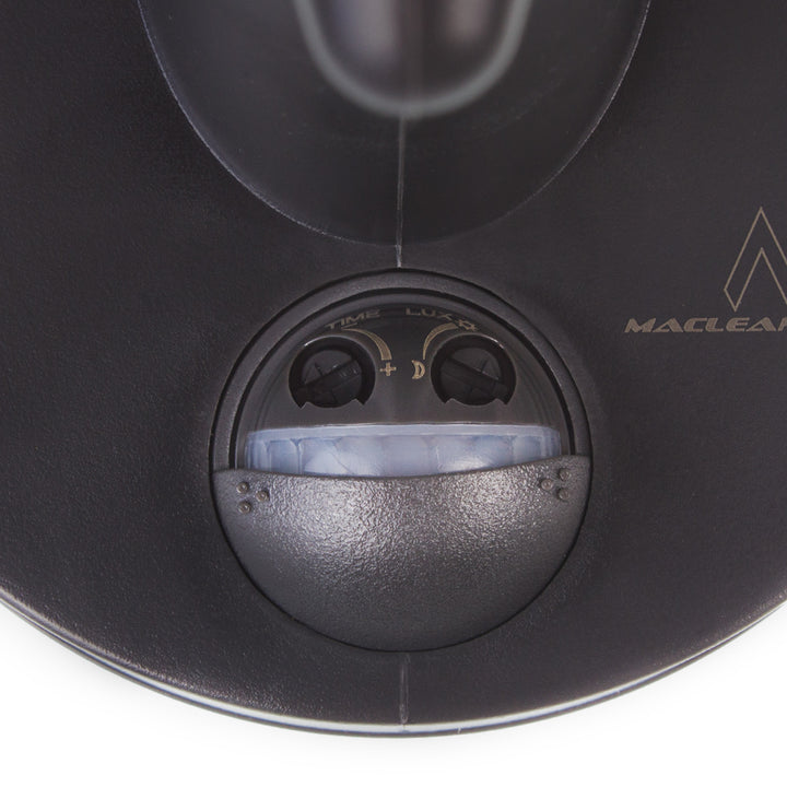 Wandleuchte 1xE27 mit Sensor Maclean, Infrarotsensor, max. Belastung 60W, IP65, schwarz, MCE518 B + LED-Glühbirne E27, 6W 230V Maclean Energy MCE267 WW warmweiß 3000Klm 720lm Retro-Edison dekorativ