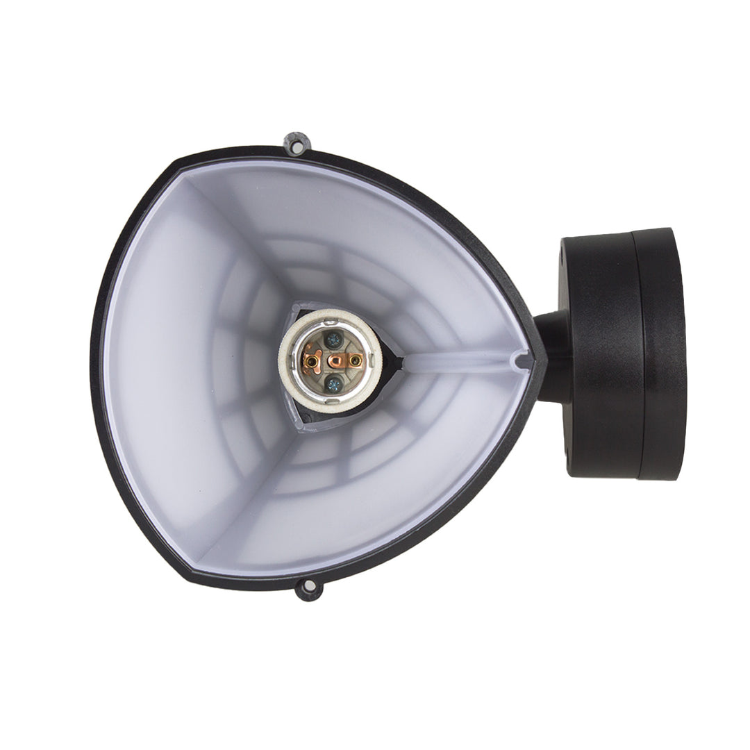 Wandleuchte 1xE27 mit Sensor Maclean, Infrarotsensor, max. Belastung 60W, IP65, schwarz, MCE518 B + LED-Glühbirne E27, 8W 230V Maclean Energy MCE268 WW warmweiß 3000K 1055lm Retro-Edison dekorativ