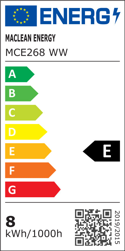 Wandleuchte 1xE27 mit Sensor Maclean, Infrarotsensor, max. Belastung 60W, IP65, schwarz, MCE518 B + LED-Glühbirne E27, 8W 230V Maclean Energy MCE268 WW warmweiß 3000K 1055lm Retro-Edison dekorativ
