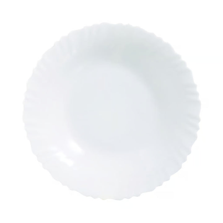 Luminarc Dessertteller, rund, 19 cm, weiß, Feston, Glas