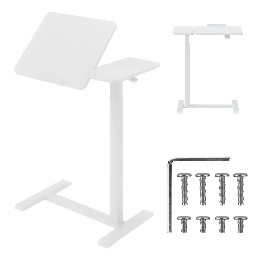Mobiler Schreibtisch/Laptopständer Maclean, weiß, höhenverstellbar 76-109cm, max. 30kg , MC-120 W