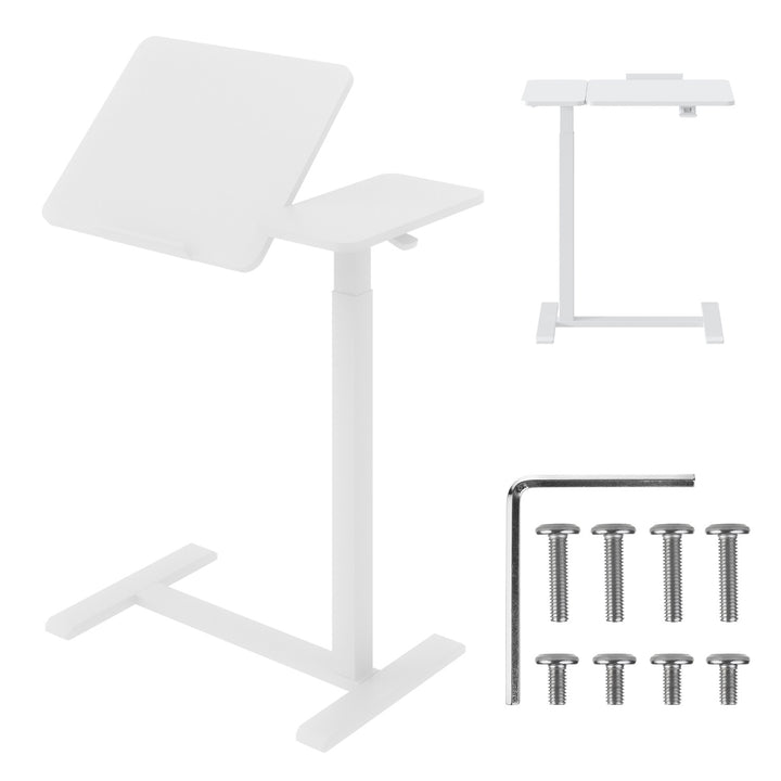 Mobiler Schreibtisch/Laptopständer Maclean, weiß, höhenverstellbar 76-109cm, max. 30kg , MC-120 W
