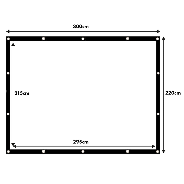 Maclean Projektionswand, 150", 300x220cm, 25mm Rand 4:3, Spannhaken, MC-168