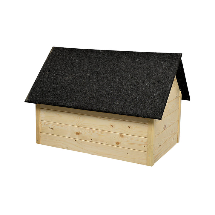 Woodok Hundehütte, isoliert, aus Holz, groß XL, zur Selbstmontage und zum Streichen, für Hunde bis 20kg