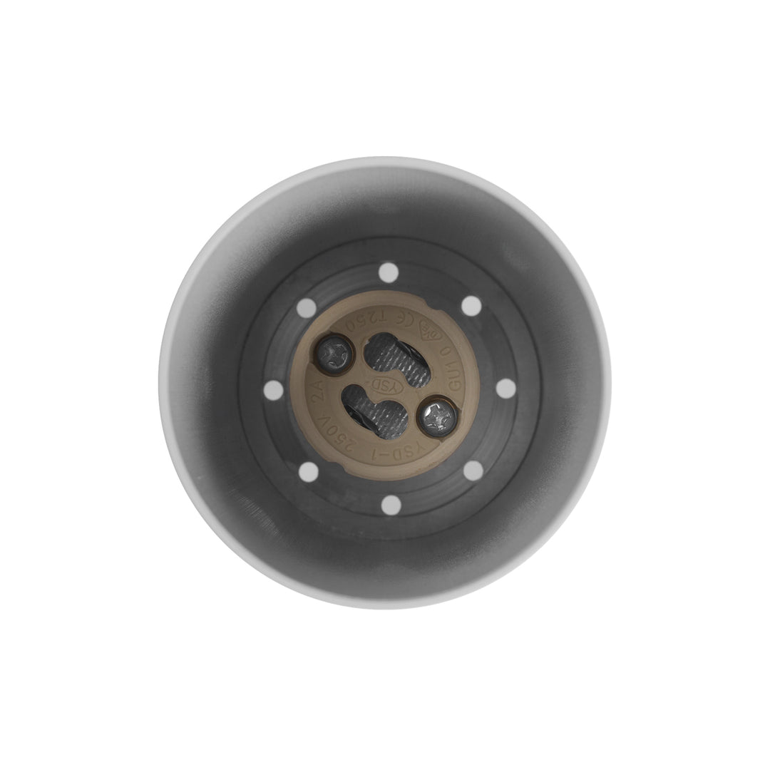 Maclean Anbauleuchte/Rohr, Spot, rund, Aluminium, GU10, 55x130mm, weiß, MCE360 W+LED Leuchtmittel GU10 7W Maclean Energy MCE437 WW warmweiß 3000K, 220-240V~, 50/60Hz, 490 Lumen