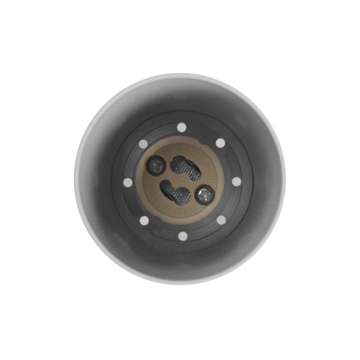 Maclean Anbauleuchte/Rohr, Spot, rund, Aluminium, GU10, 55x130mm, weiß, MCE360 W+LED Leuchtmittel GU10 7W Maclean Energy MCE437 WW warmweiß 3000K, 220-240V~, 50/60Hz, 490 Lumen