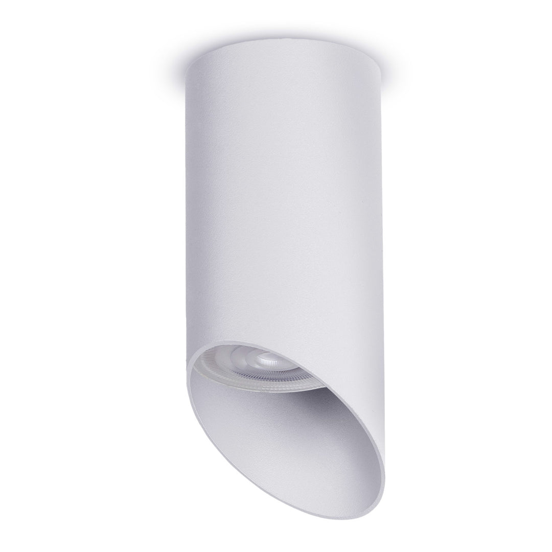 Maclean Anbauleuchte/Rohr, Spot, rund, Aluminium, GU10, 55x130mm, weiß, MCE360 W+LED Leuchtmittel GU10 7W Maclean Energy MCE437 NW neutralweiß 4000K, 220-240V~, 50/60Hz, 490 Lumen