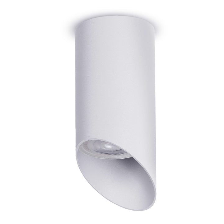 Maclean Anbauleuchte/Rohr, Spot, rund, Aluminium, GU10, 55x130mm, weiß, MCE360 W+LED Leuchtmittel GU10 7W Maclean Energy MCE437 NW neutralweiß 4000K, 220-240V~, 50/60Hz, 490 Lumen